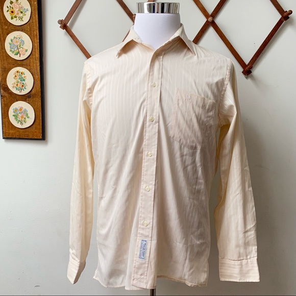 Dior Other - Christian Dior Peach Striped Logo Button Down Shirt